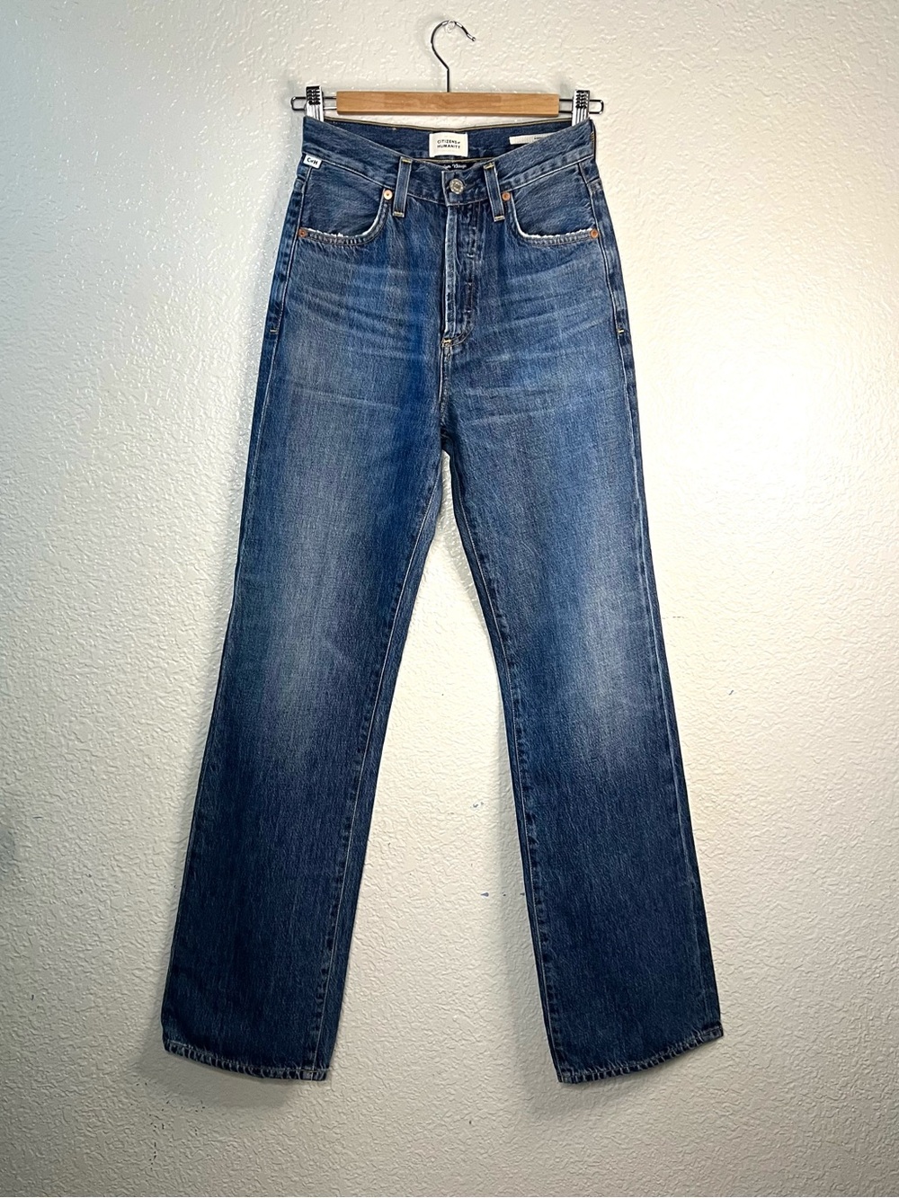 Citizens of Humanity sz 22 Annina Premium Vintage Wide Leg Jeans USA Org Cotton